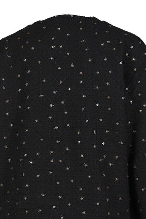 BEADED CARDIGAN / BLK