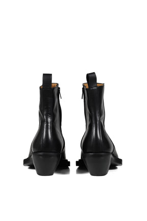 ANKLE BOOT - BLACK LEATHER / BLK 