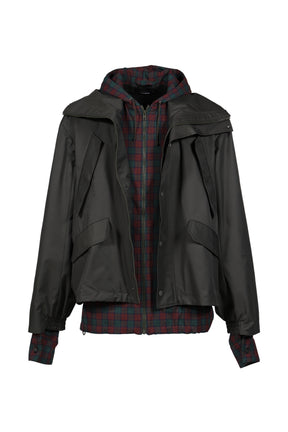 HOODED TRACK JACKET / GRN