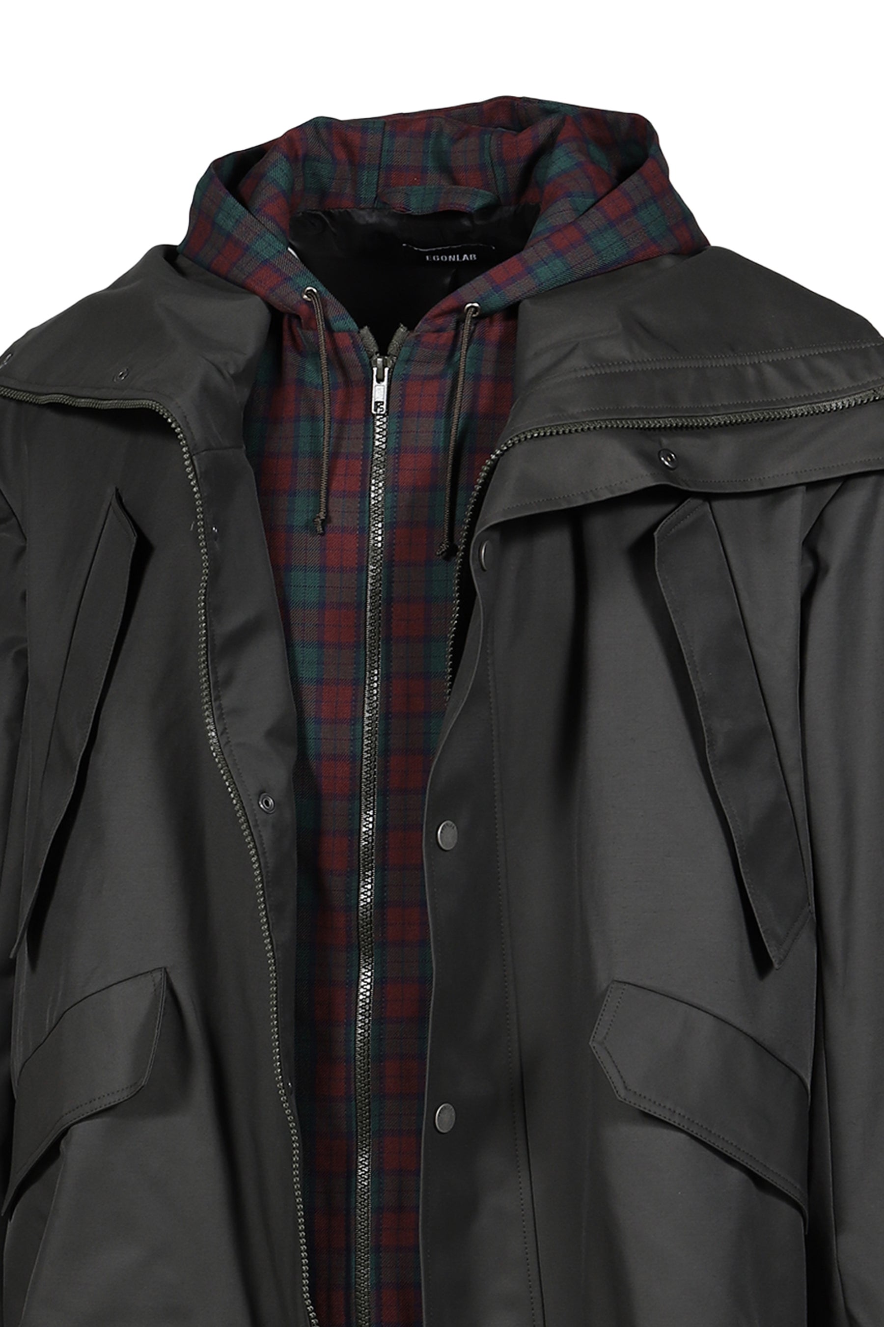 HOODED TRACK JACKET / GRN
