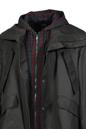 HOODED TRACK JACKET / GRN