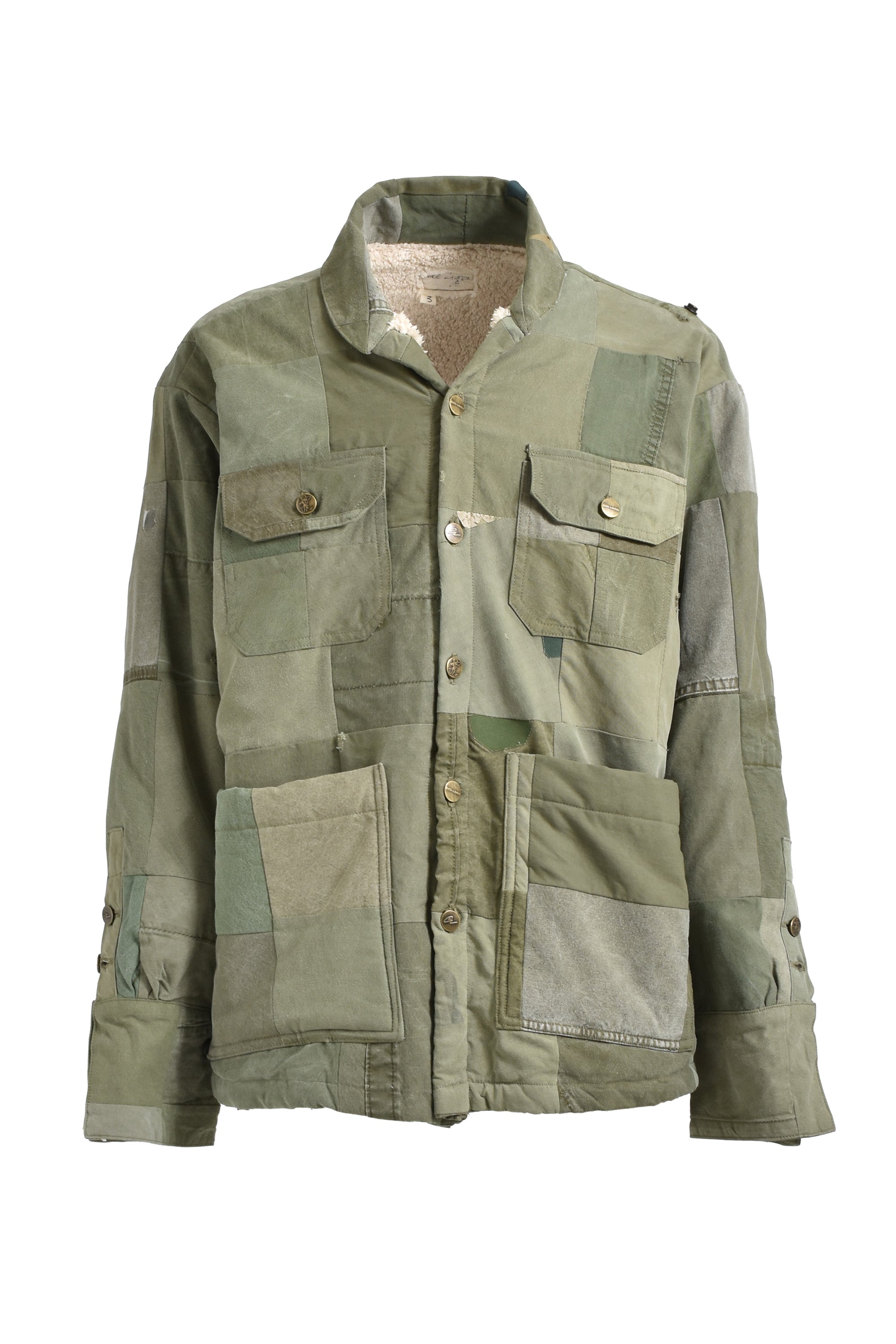 Greg Lauren グレッグローレンFW24 ARMY SCRPWRK SHRPA LINED BOXY / ARMY - NUBIAN