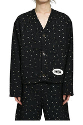BEADED CARDIGAN / BLK