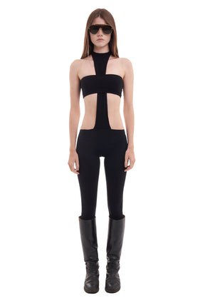 CROSS JUMPSUIT IN BLACK / BLK
