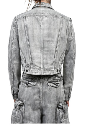JULIUS SS26 12oz DENIM BLOUSON / PLASTER - NUBIAN