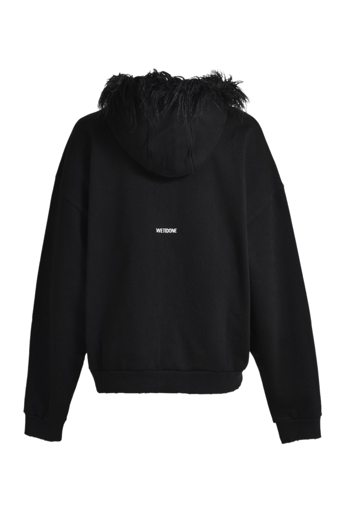 FUR HOODIE ZIP-UP / BLK