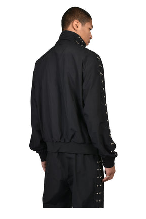 TRIPLE LINE STUD TRACK JACKET / BLK