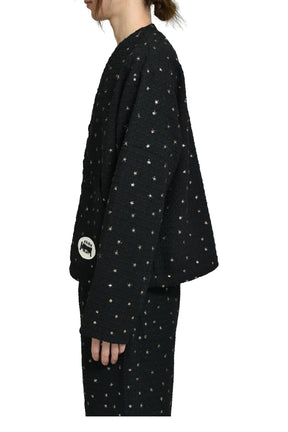 BEADED CARDIGAN / BLK
