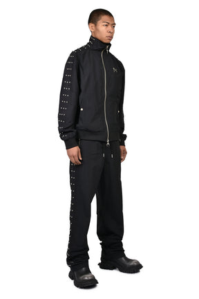 TRIPLE LINE STUD TRACK JACKET / BLK