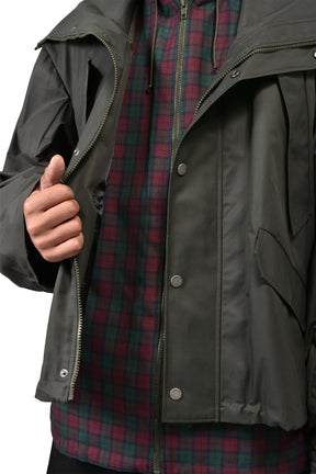 HOODED TRACK JACKET / GRN