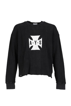 DESTROYER CROSS WAFFLE LS / VINTAGE BLK