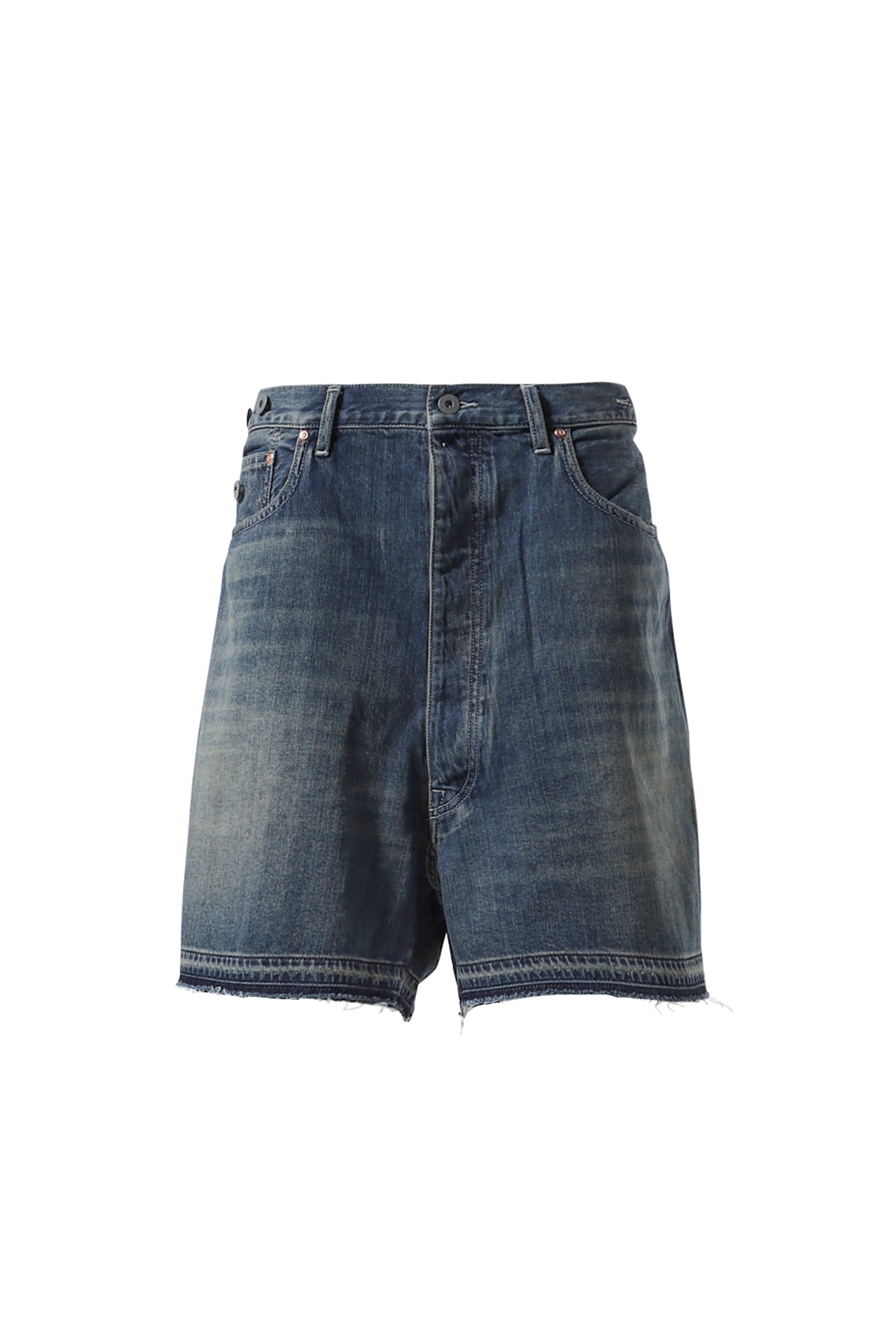 RhodolirioN 5POCKETS HUGE SHORTS - DENIM / INDIGO