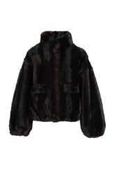 IRIS SHAVED MINK BOMBER / NOIR MULTI