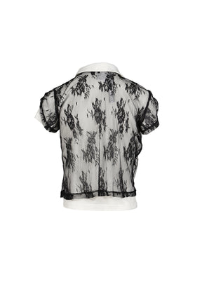 SHRUNKEN DOUBLE POLO / BLK