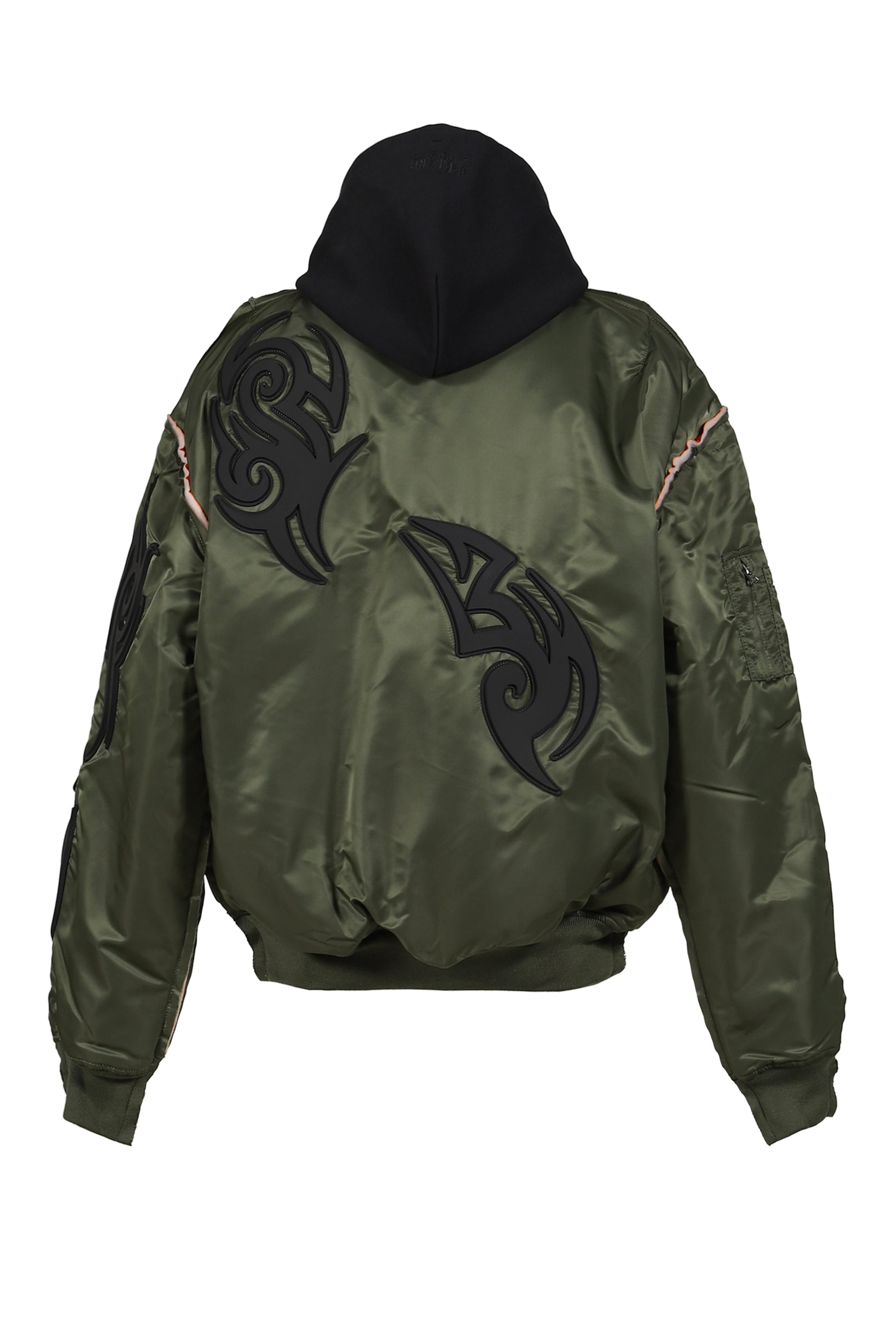 VETEMENTS ヴェトモン FW25 TRIBAL REWORKED BOMBER JACKET / GRN