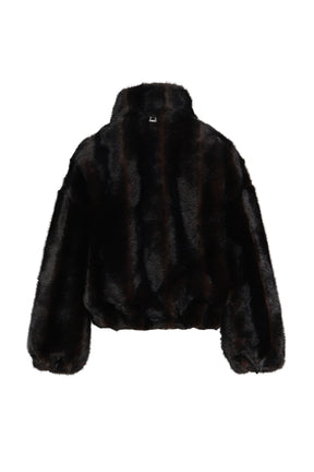 IRIS SHAVED MINK BOMBER / NOIR MULTI