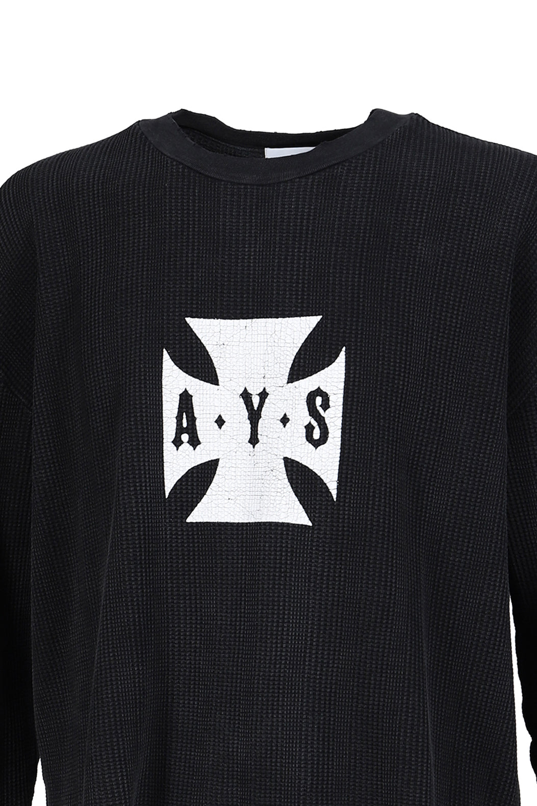 DESTROYER CROSS WAFFLE LS / VINTAGE BLK