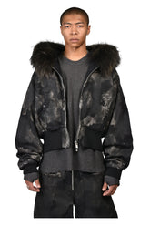 KIEFER WAXED BOMBER / RUST BLK