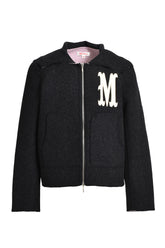 BAT COLLAR ZIP-UP JACKET / BLK