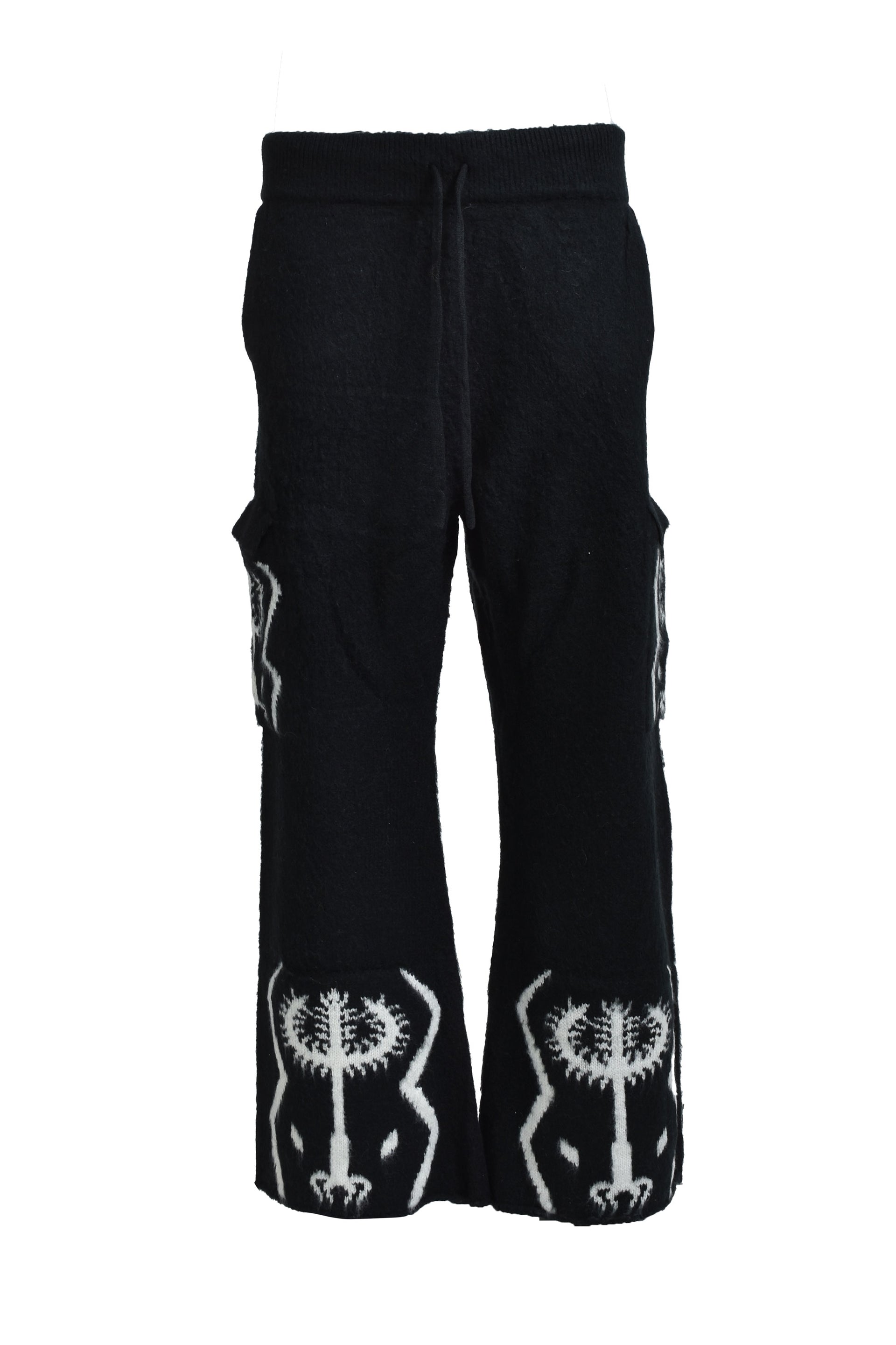EREHWON THE SACRED TREE MOHAIR FLARE CARGOS / BLK