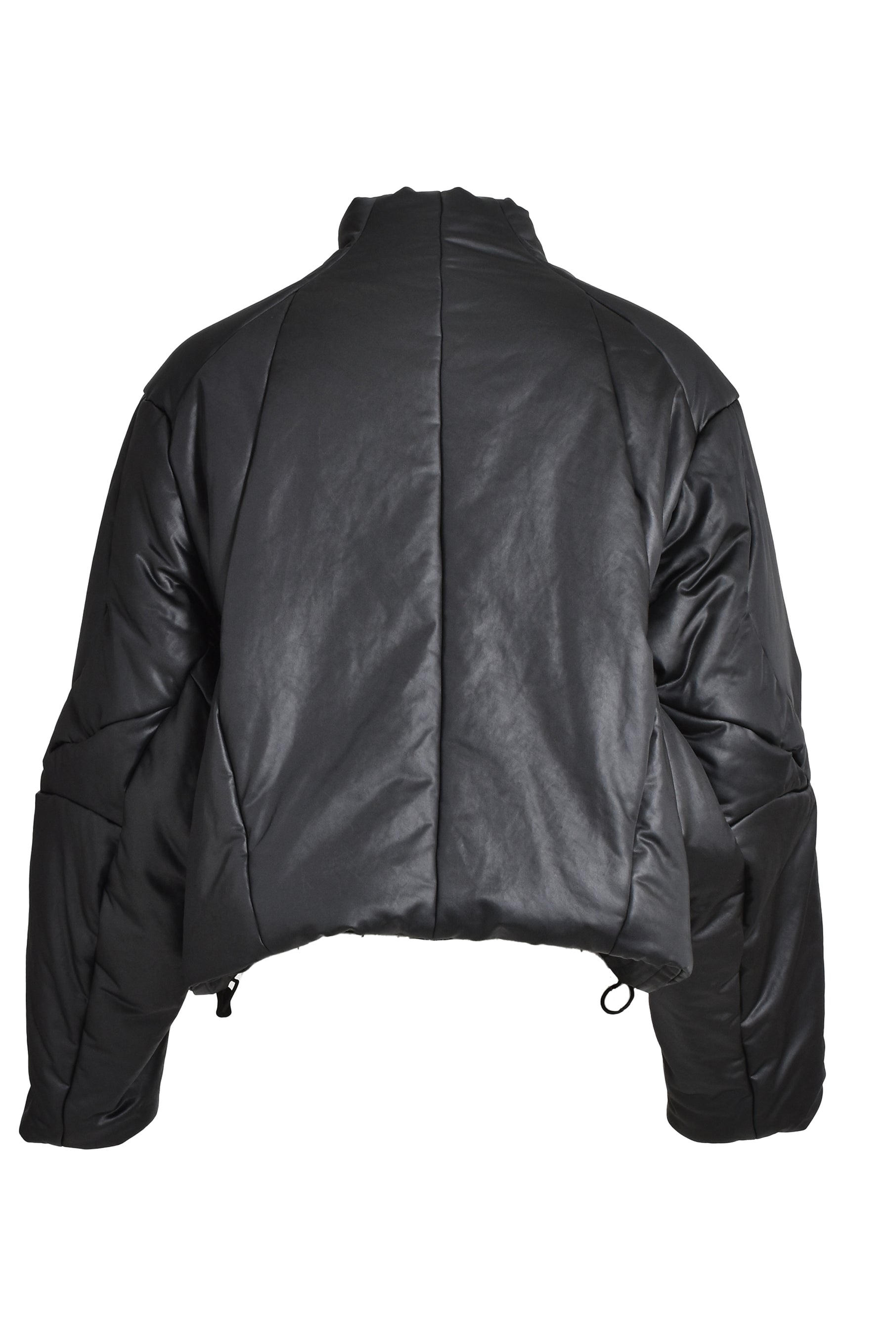 COATED SATIN PADDED BLOUSON / BLK