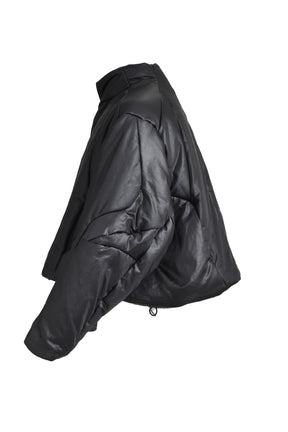 COATED SATIN PADDED BLOUSON / BLK