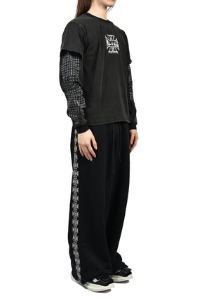 MOTO COUTURE LAYERED LS T-SHIRT (EXCLUSIVE) / BLK