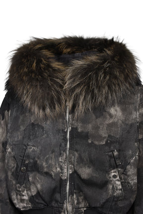 KIEFER WAXED BOMBER / RUST BLK