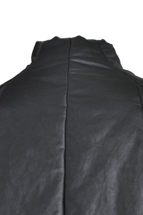 COATED SATIN PADDED BLOUSON / BLK