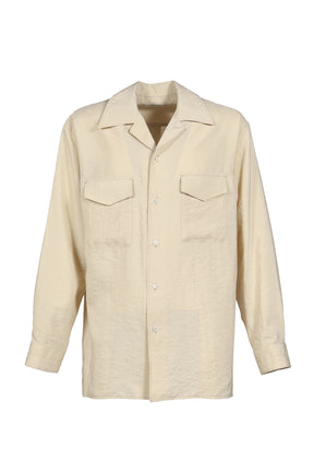 CONVERTIBLE COLLAR SHIRT / OAT MILK