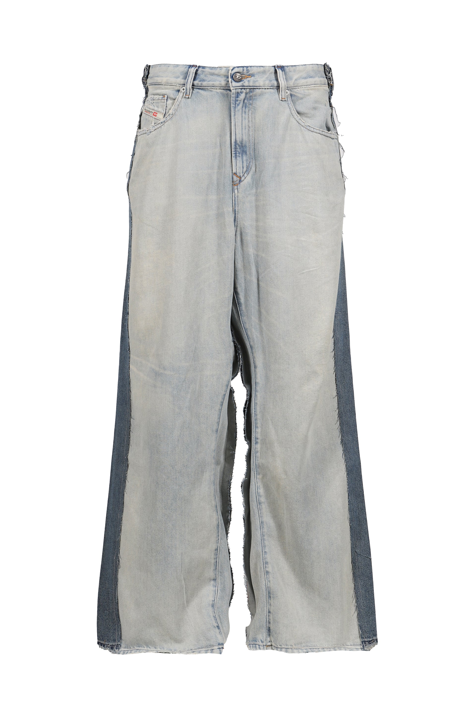 BLUE DENIM BLUE OVERSIZED JEAN - BELT / IND