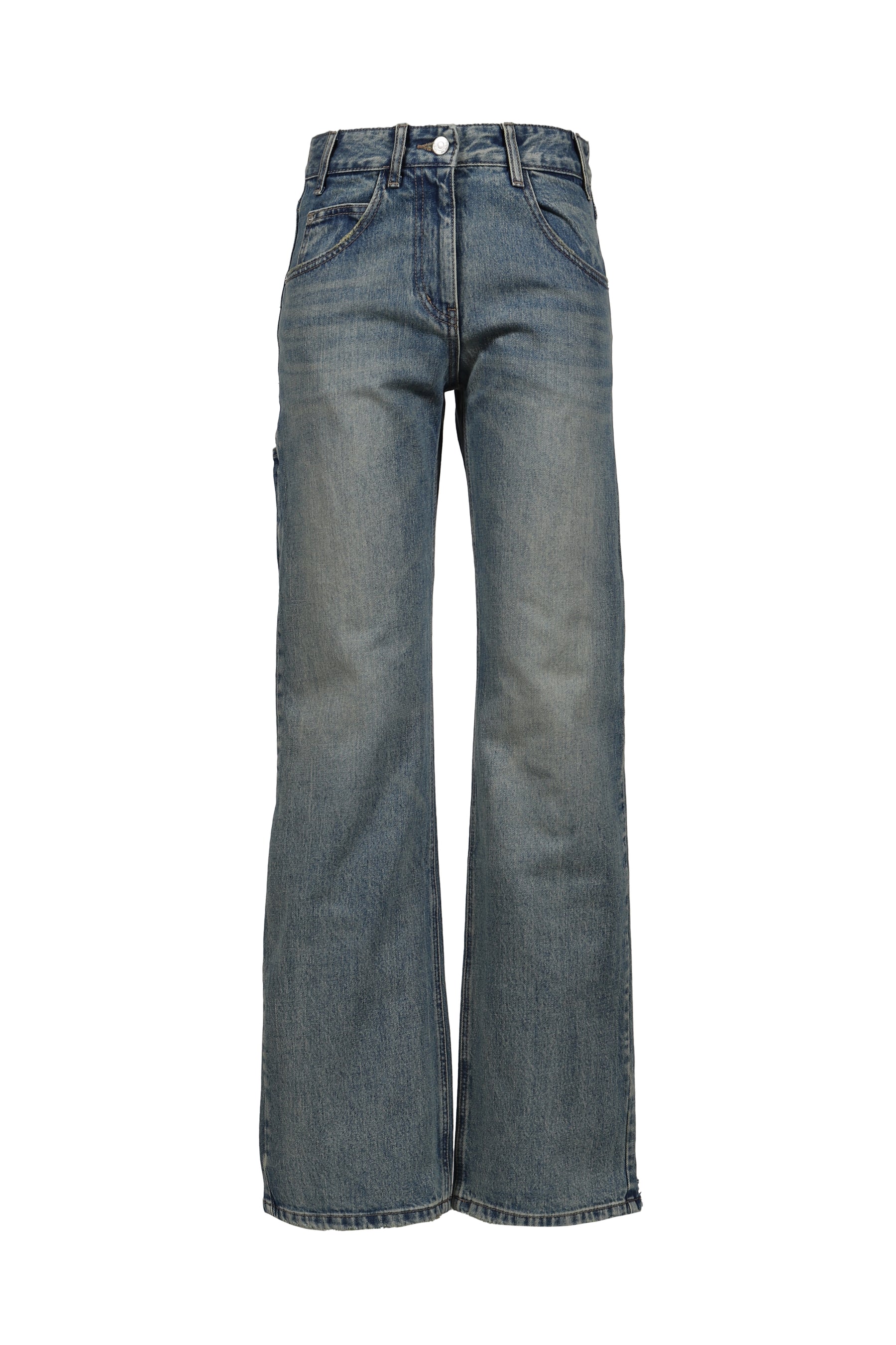 DENIM TRUCKER PANTS / BLU 