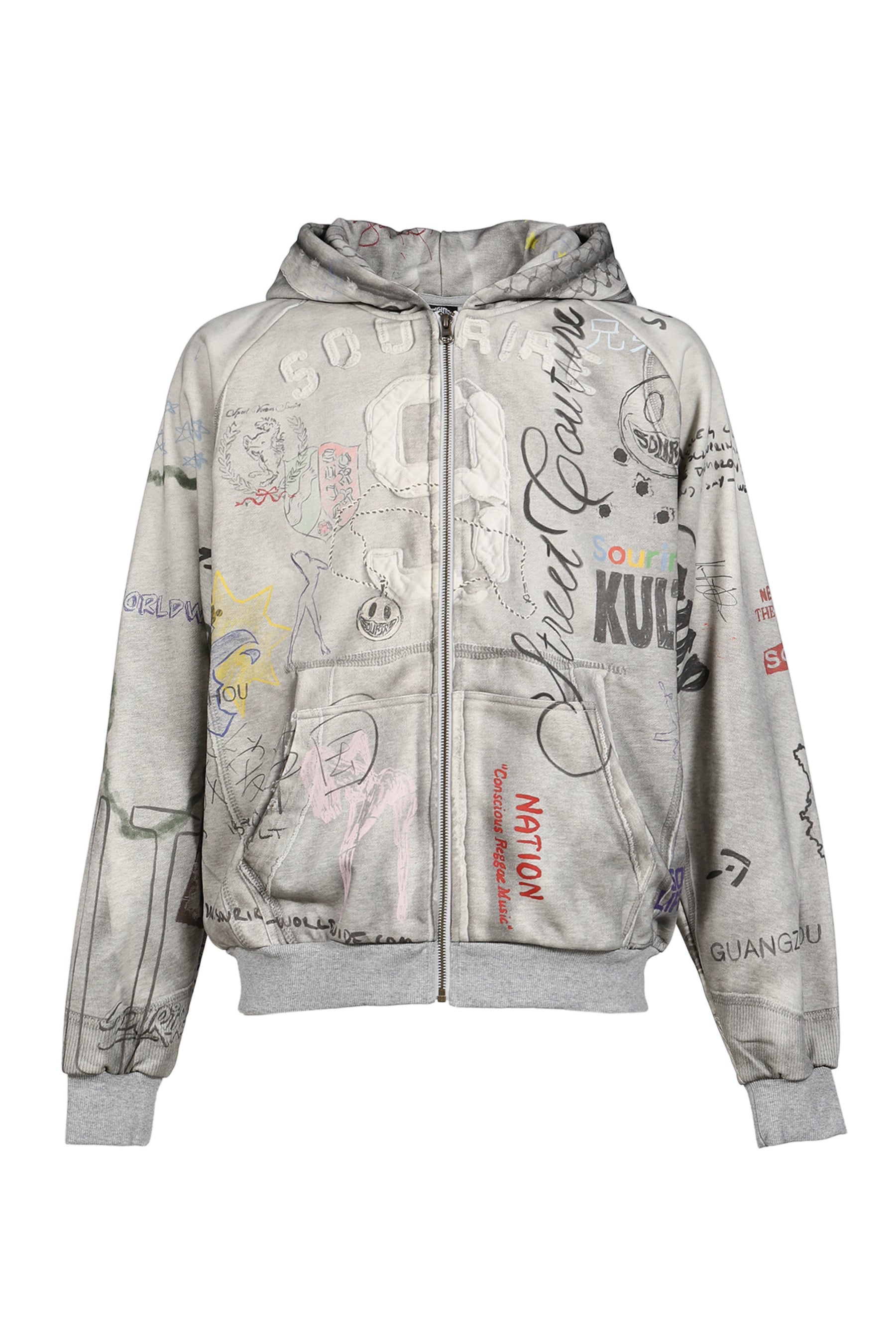 TAGGED ZIP UP / GRY