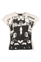 THE CYCLE OF ABUSE SHRUNKEN T-SHIRT / FADED WHT