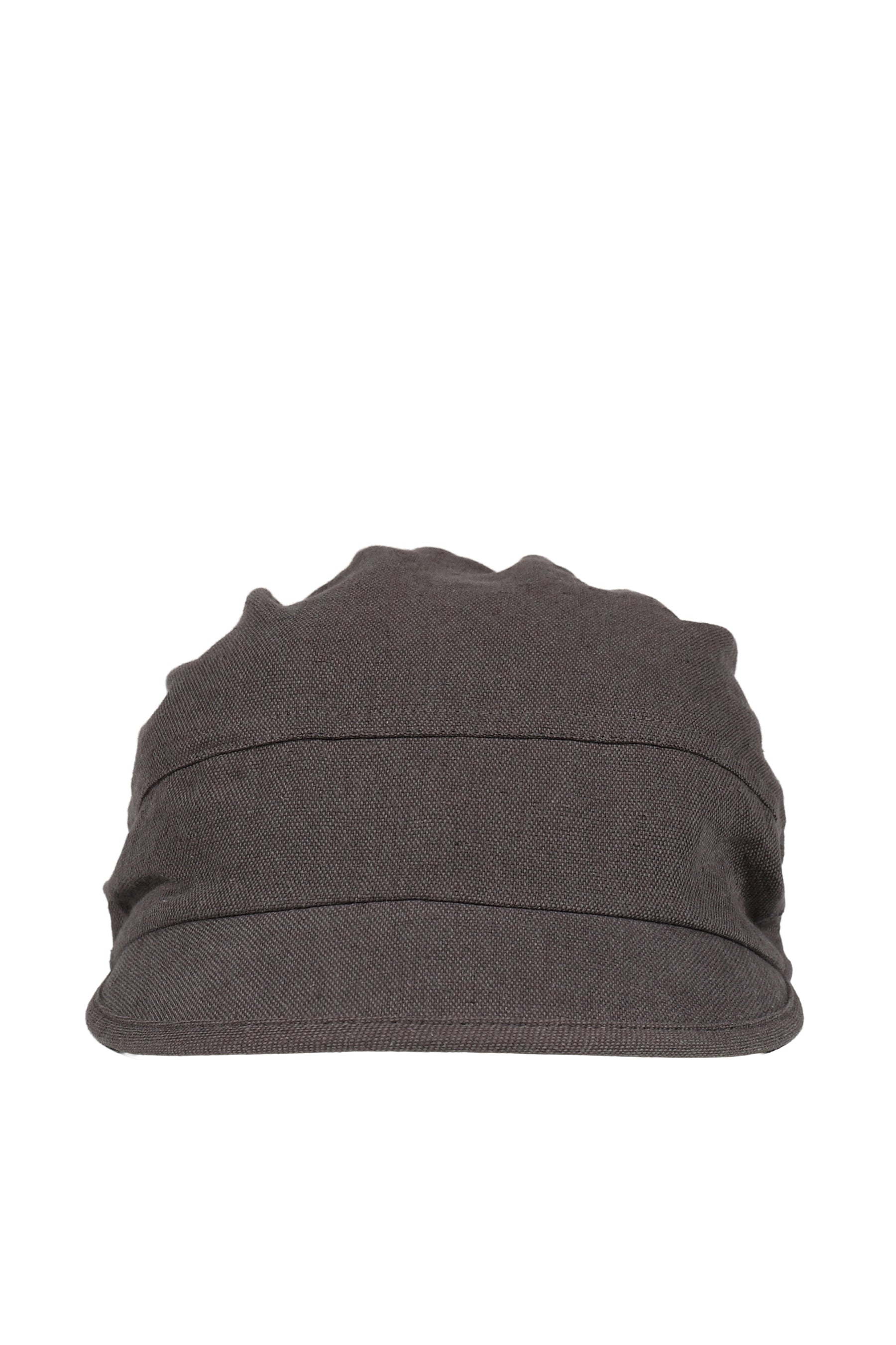 LINEN TIE-UP HAT / CHARCOAL