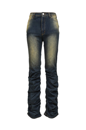 LOOSED LEG DENIM PANTS / BLU