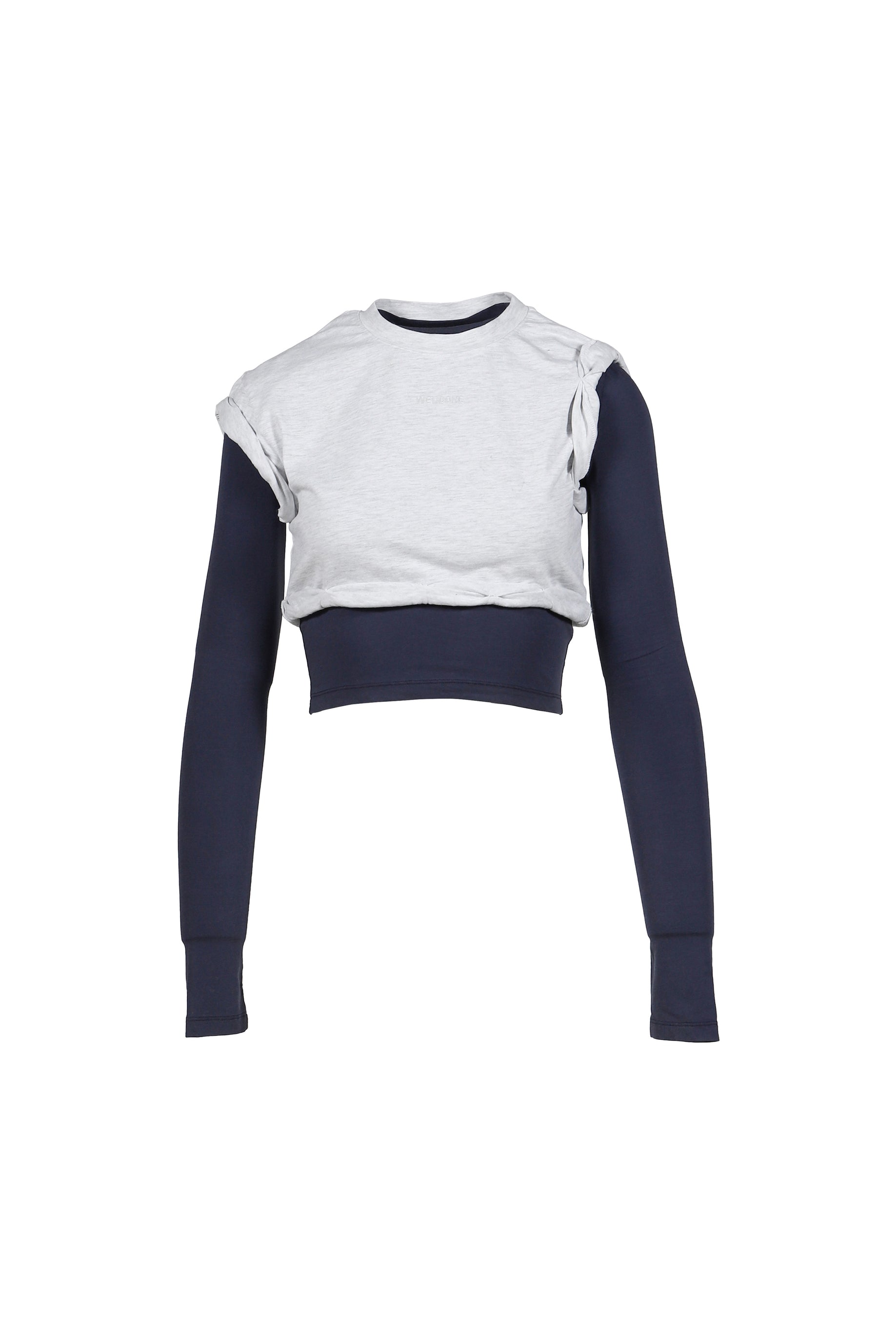 ROLL-UP LAYERED T-SHIRT / NVY