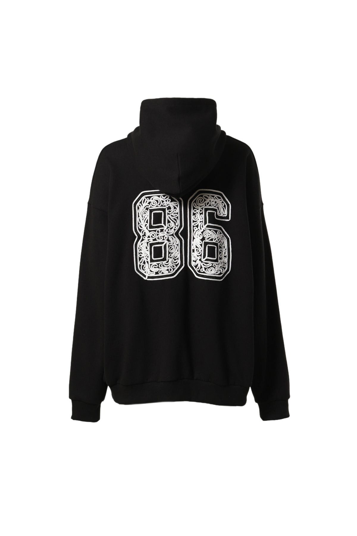 CORD EMBROIDERED COTTON HOODED SWEATER' TEAM / BLK