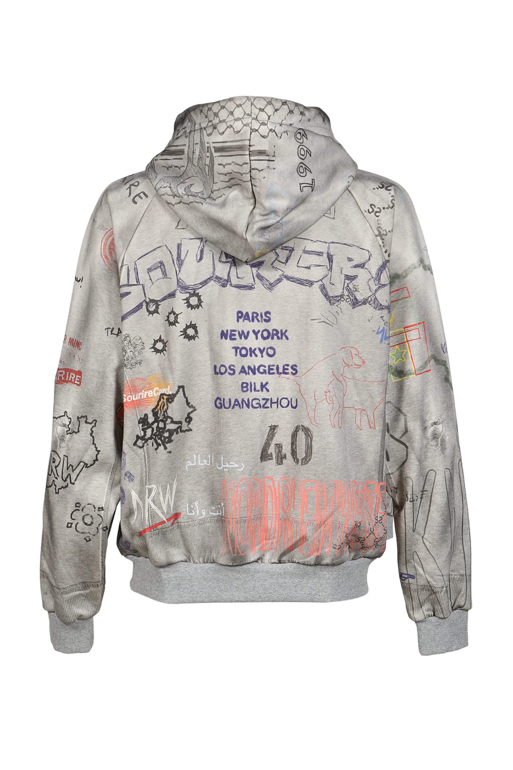 TAGGED ZIP UP / GRY