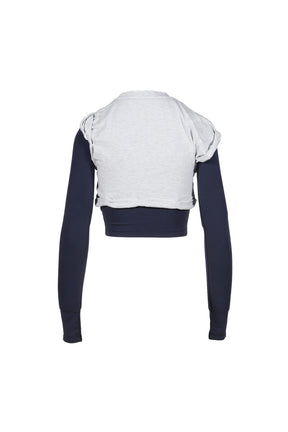 ROLL-UP LAYERED T-SHIRT / NVY