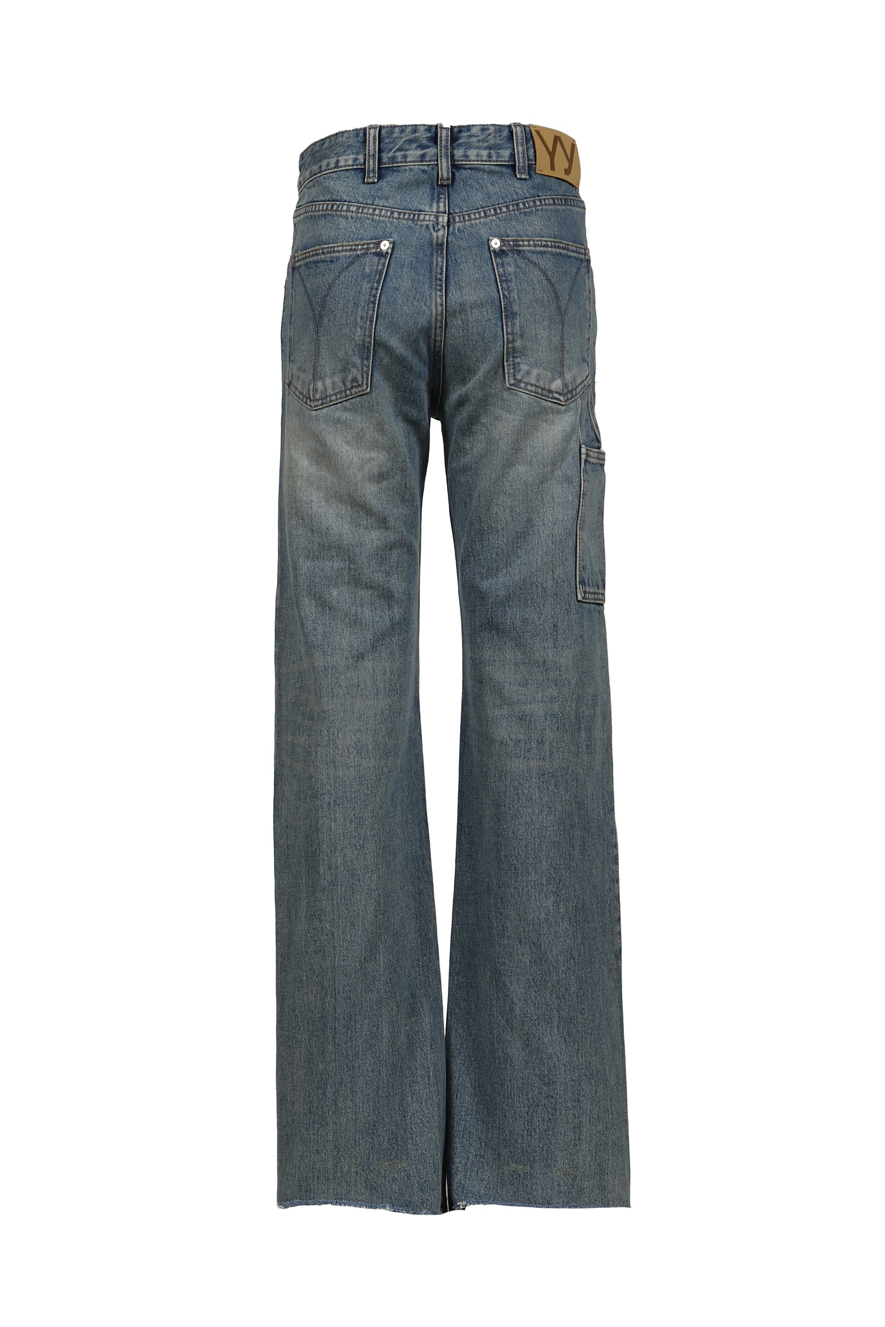 DENIM TRUCKER PANTS / BLU 