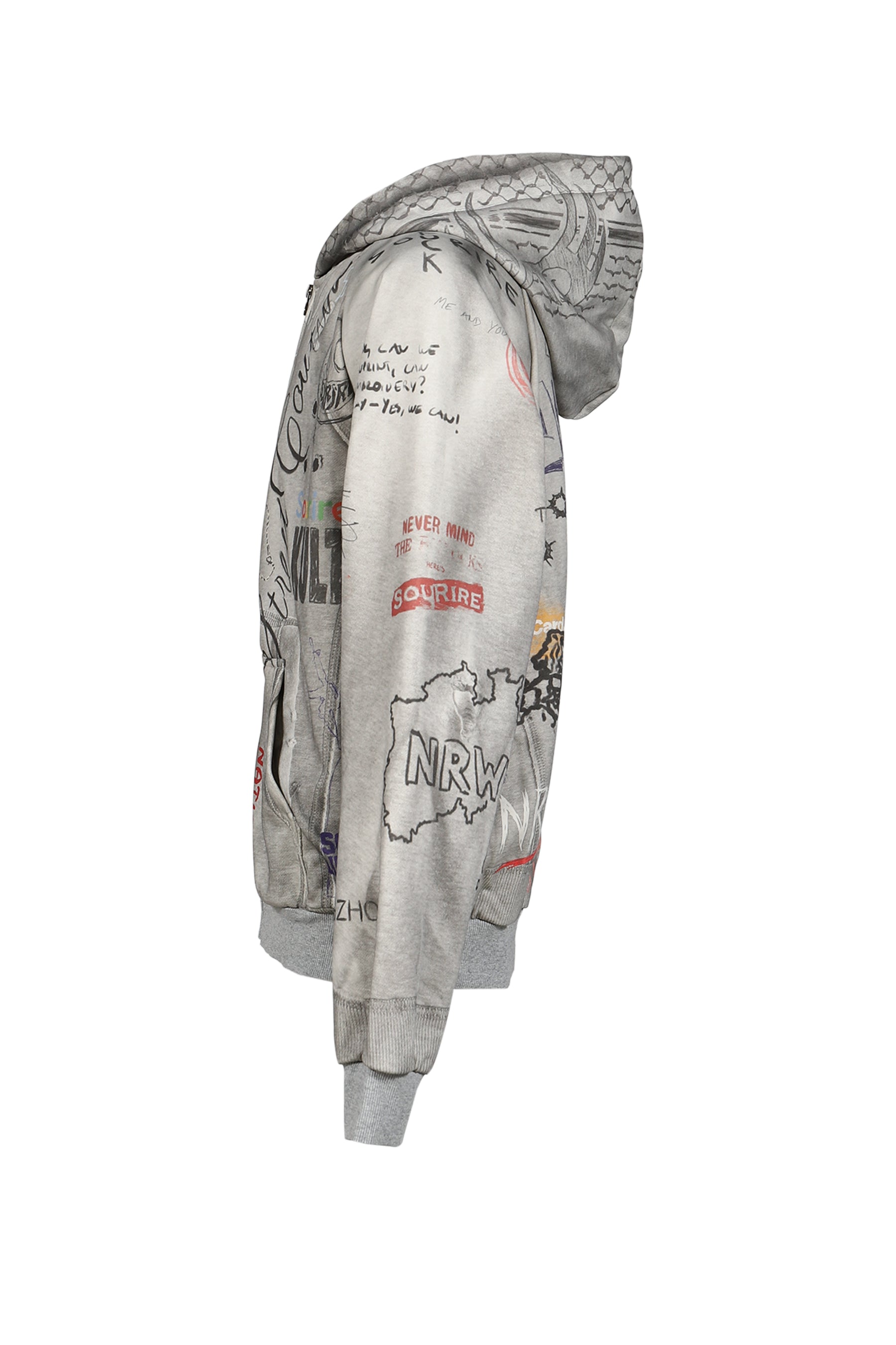 TAGGED ZIP UP / GRY