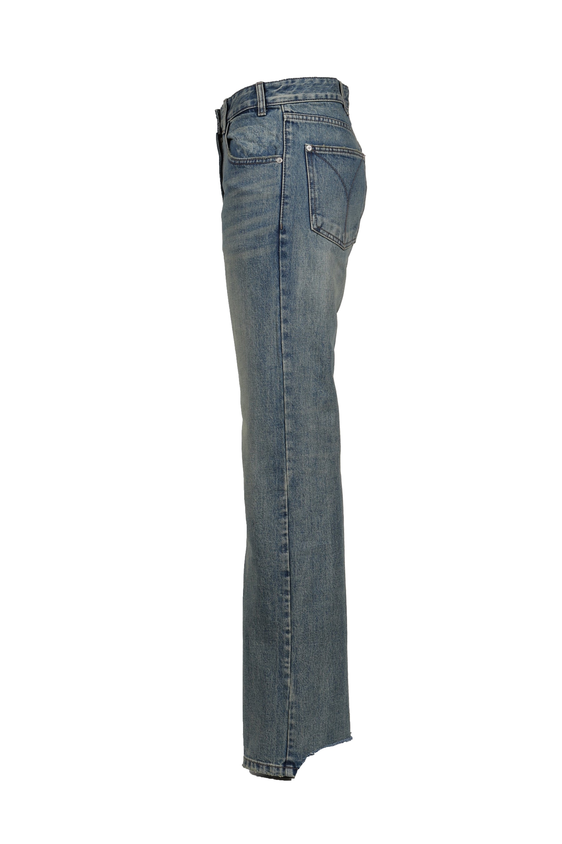 DENIM TRUCKER PANTS / BLU 
