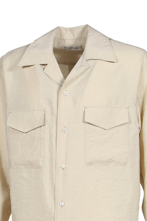 CONVERTIBLE COLLAR SHIRT / OAT MILK