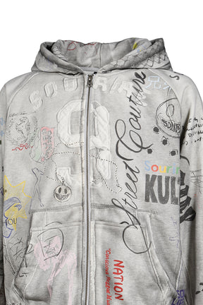TAGGED ZIP UP / GRY