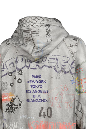 TAGGED ZIP UP / GRY