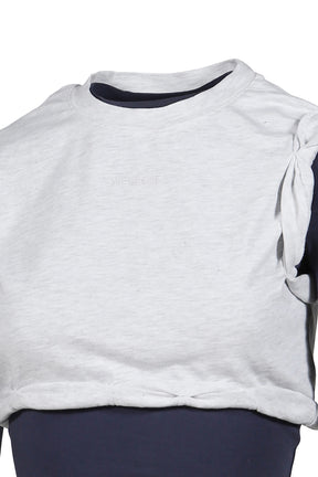 ROLL-UP LAYERED T-SHIRT / NVY