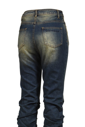 LOOSED LEG DENIM PANTS / BLU
