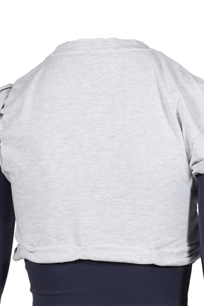 ROLL-UP LAYERED T-SHIRT / NVY