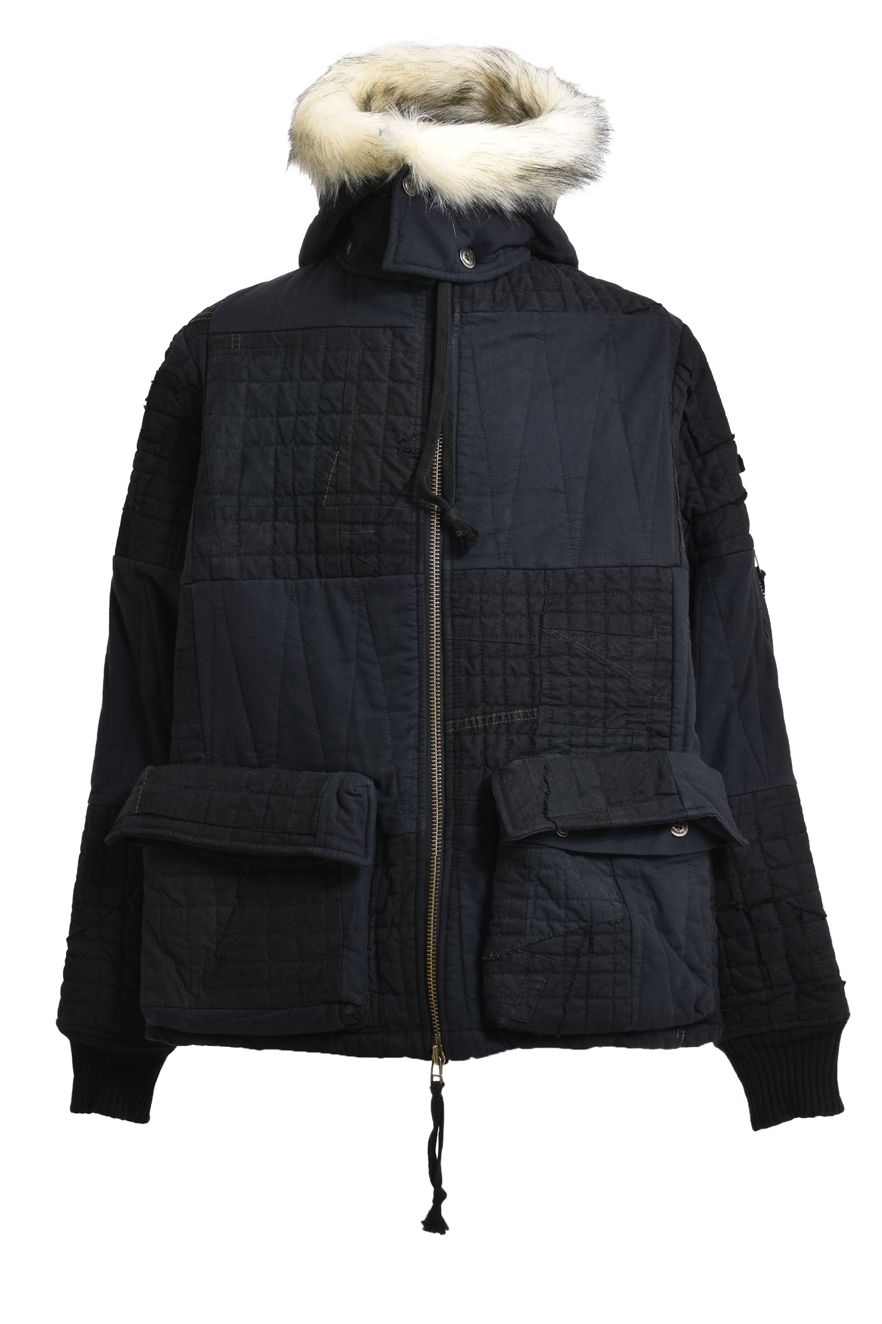 Greg Lauren BLACK SCRAPWORK RETRO PUFFY / BLK